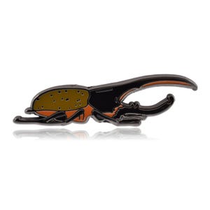 Hercules Rhinoceros Beetle Hard Enamel Pin image 1