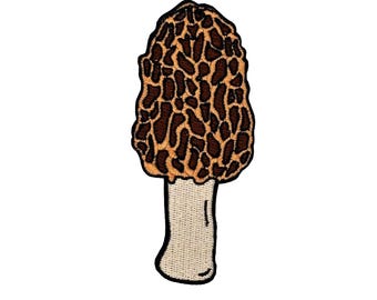 Geborduurde opstrijkpatch met paddenstoel