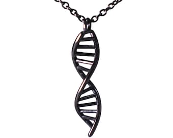 DNA Double Helix Science Stainless Steel Necklace