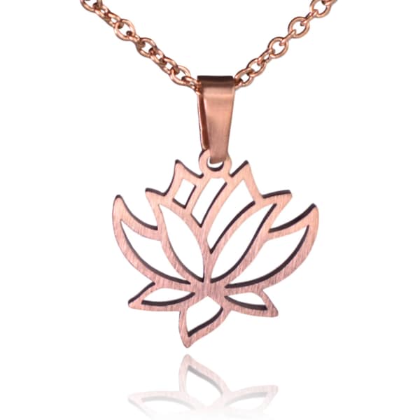 Lotus Flower Stainless Steel Necklace