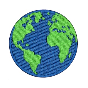 Planet Earth Embroidered Iron-on Patch