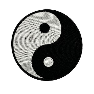Yin and Yang Embroidered Iron-on Patch
