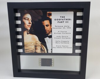 Ready to Ship, The Godfather Part III Rare Movie Film Cell, Original 35mm Movie Film Cell display with Frame, Floating Frame film cell