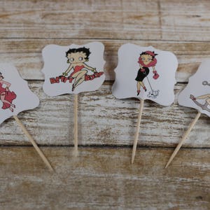 Betty Boop Cupcake Topper, Betty Boop Cupcake Picks, Classic Cartoons ...