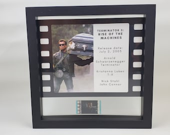 Ready to Ship , Terminator 3 rare movie film cell, Original 35mm Movie Film Cell display with Frame, Floating Frame film cell