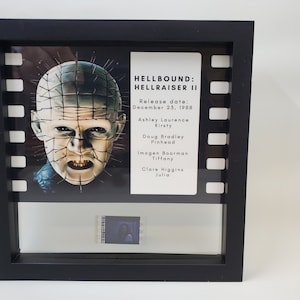 Ready to Ship, Hellbound: Hellraiser II Rare Movie Film Cell, Original 35mm Movie Film Cell display with Frame, Floating Frame film cell