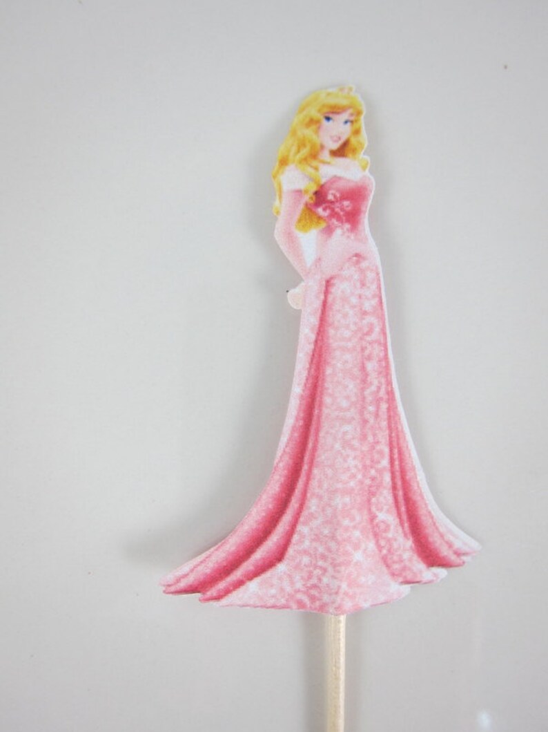 Princess Aurora cupcake toppers Sleeping Beauty cupcake picks Etsy