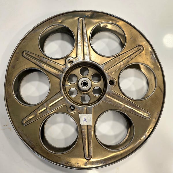 Authentic Hollywood 35mm Film Reel, Vintage Metal Cinema Prop, Movie Theater Decor, Film Collector Gift