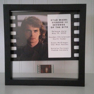 Ready to ship, Star wars Episode III  Rare Movie Film Cell, Original 35mm Movie Film Cell display with Frame, Floating Frame film cell
