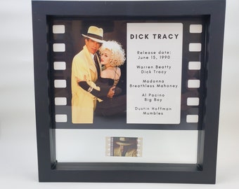 Ready to Ship , Dick Tracy Rare Movie Film Cell, Original 35mm Movie Film Cell display with Frame, Floating Frame film cell