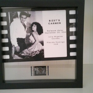 Ready to Ship, Carmen Rare Movie Film Cell, Original 35mm Movie Film Cell display with Frame, Floating Frame film cell