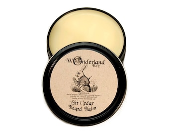 Sir Cedar Beard Balm, All Natural Beard Balm, Beard Grooming, Beard Wax, Beard Care, Gift For Him, Wonderland Boy, Alice in Wonderland