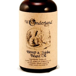 Baardolie, hennep- en jojoba-baardolie, volledig natuurlijke baardolie, herenverzorging, baardverzorging, cadeau voor hem, baardverzorging, baardcadeau