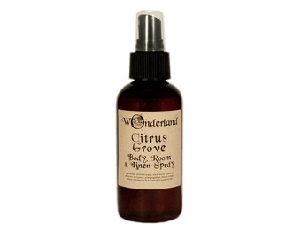 Spray Citrus Grove, Spray corpo energizzante, Spray ambiente energizzante, Spray biancheria energizzante, Spray aromaterapia energizzante