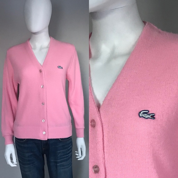 Pink clearance lacoste cardigan