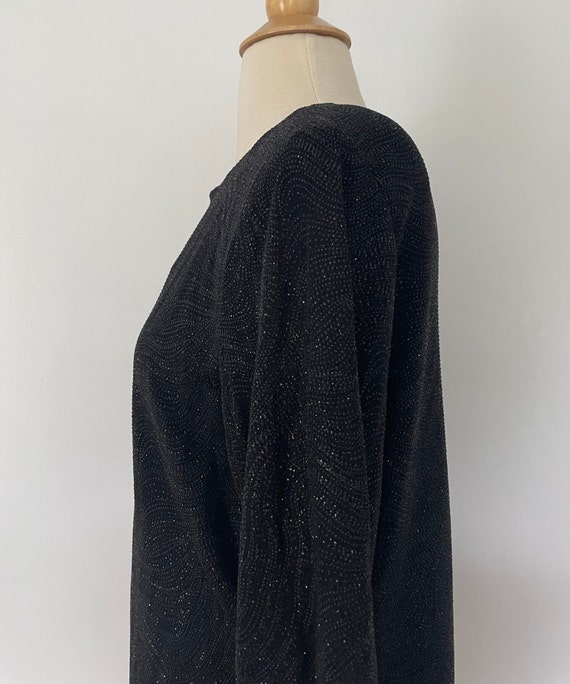 Vintage 1990’s Black Glamour Sparkle Jacket Blaze… - image 5