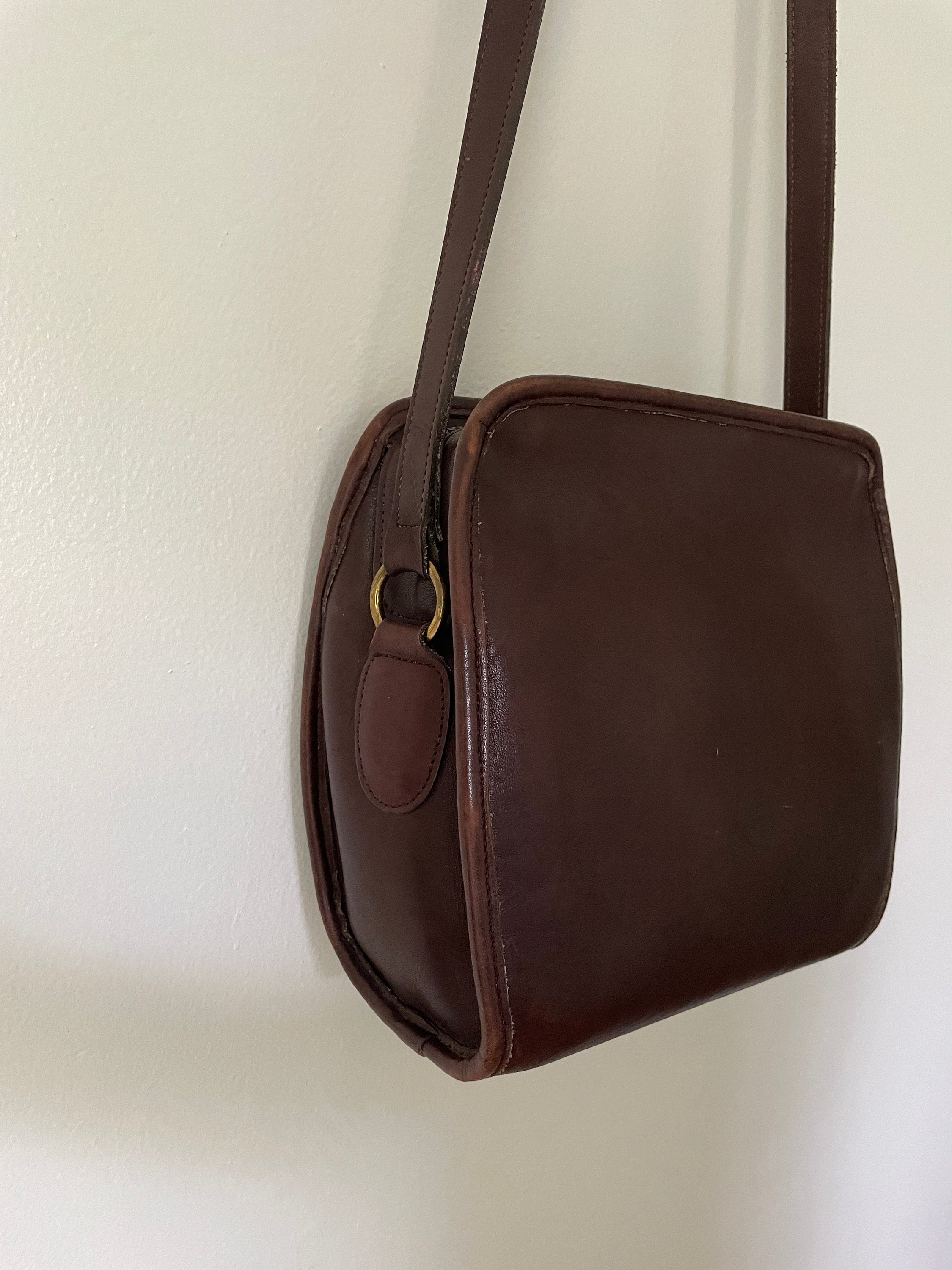Archival Vintage Coach Usa Square Zip Top Crossbody Bag Black