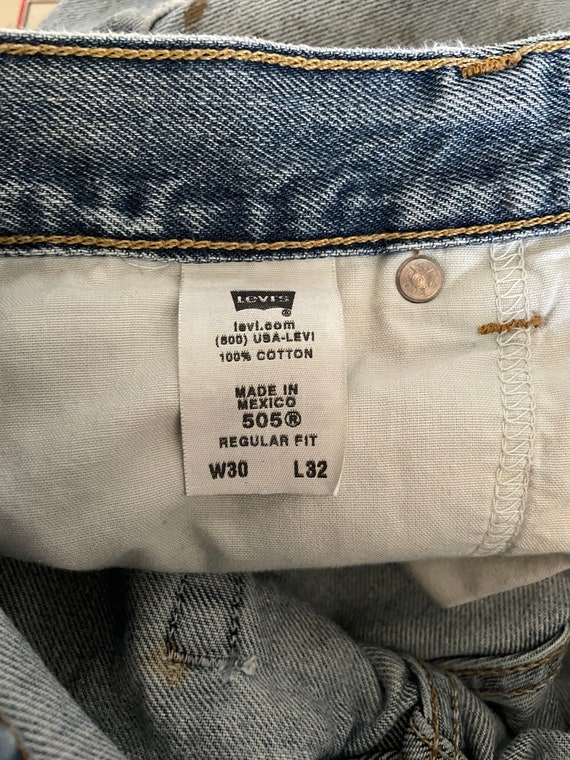 Vintage Y2K Destroyed Jeans Regular Fit 505 30x32… - image 4