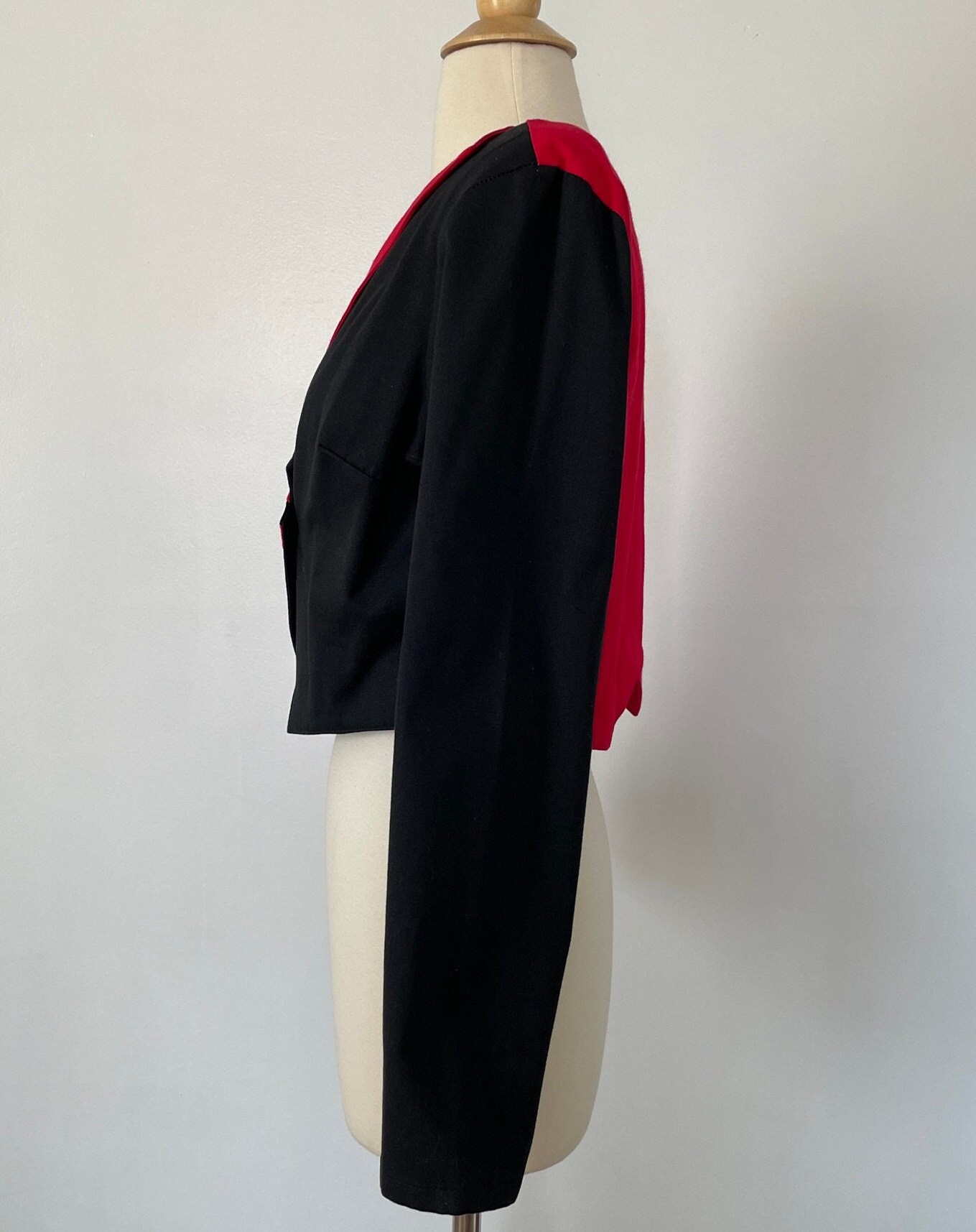 Vintage Roughrider Red Black Stripe 1980's 1990's Collared