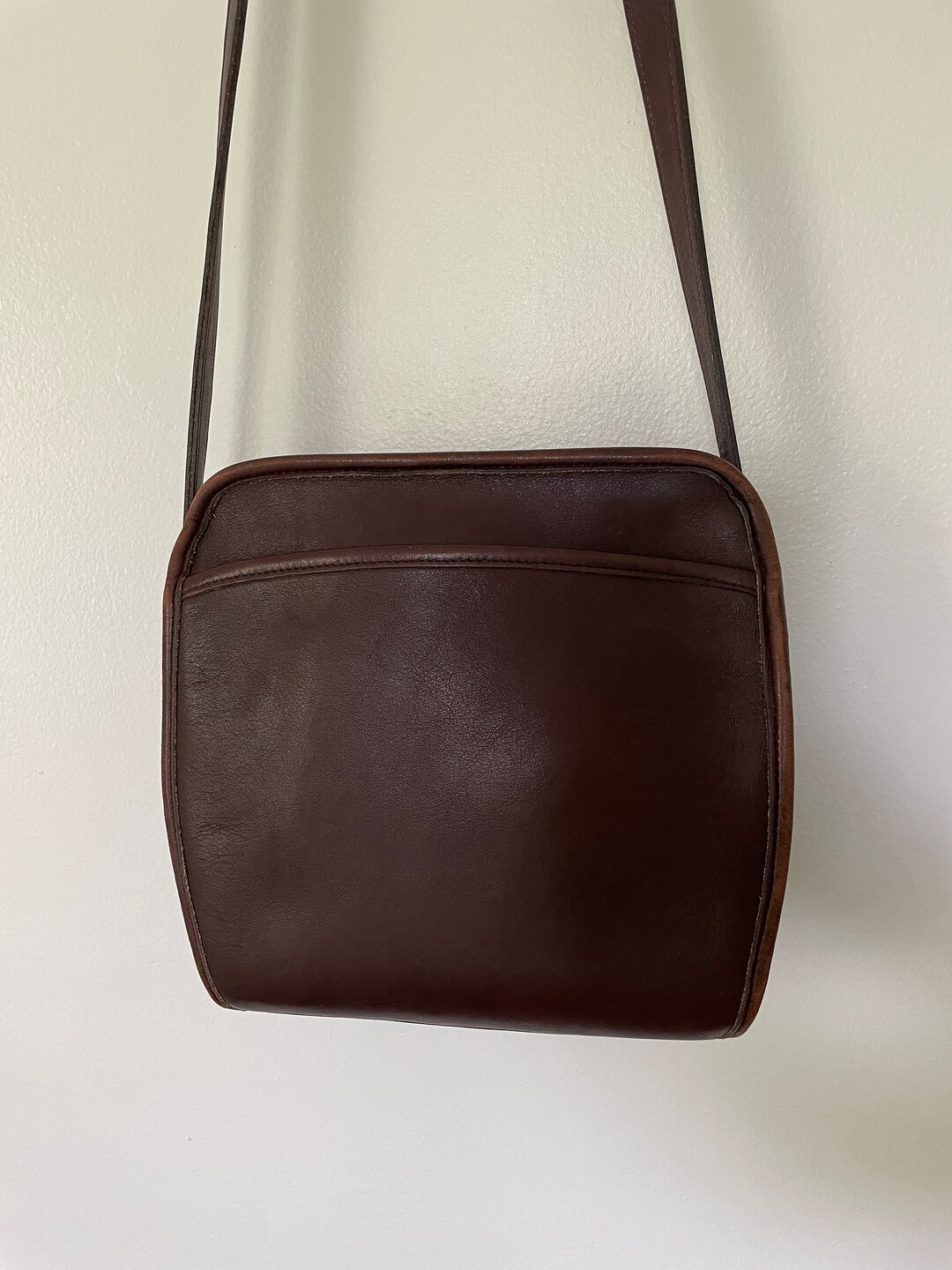 Archival Vintage Coach Usa Square Zip Top Crossbody Bag Black