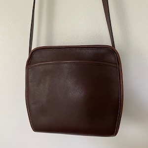 Archival Vintage Coach Usa Square Zip Top Crossbody Bag Black