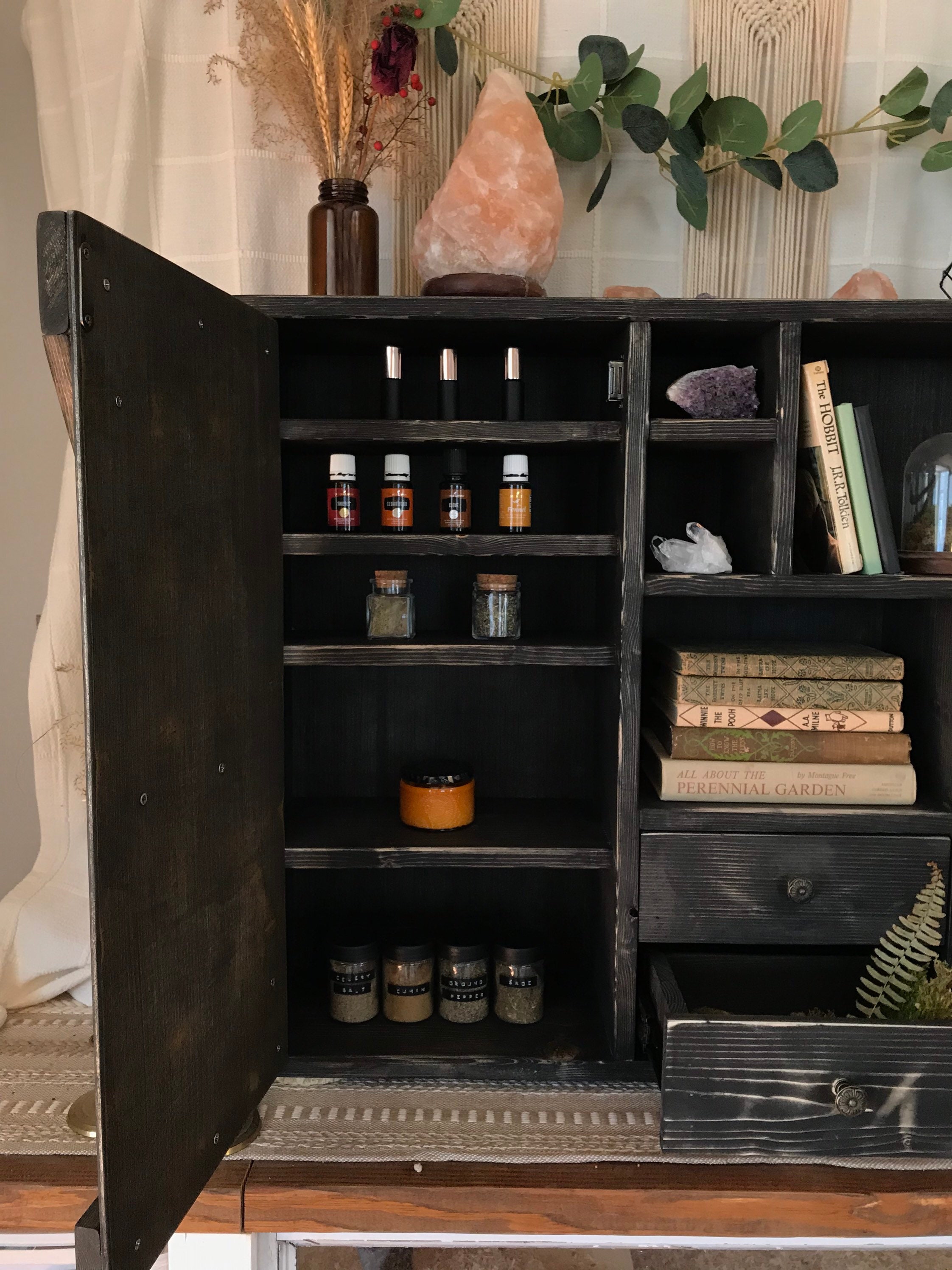 Large Apothecary Rustic Medicine Storage Etsy