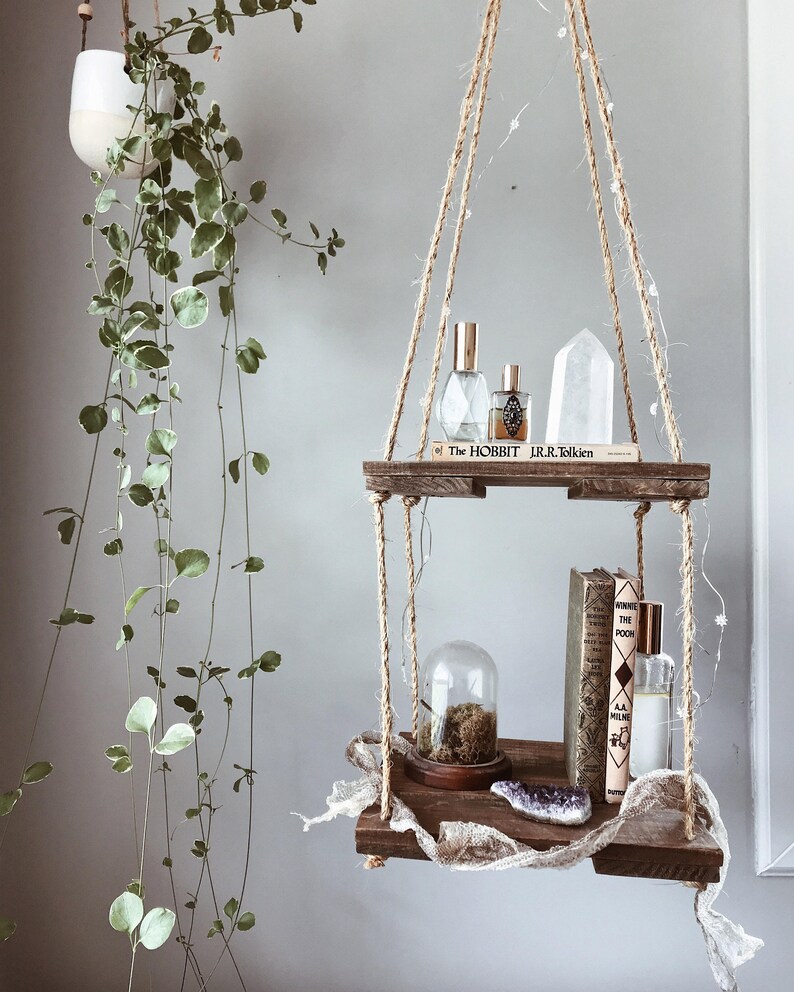 Hanging Shelves  Plant Shelf Floating Shelves Crystal image 1