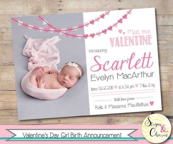 valentines day birth announcement