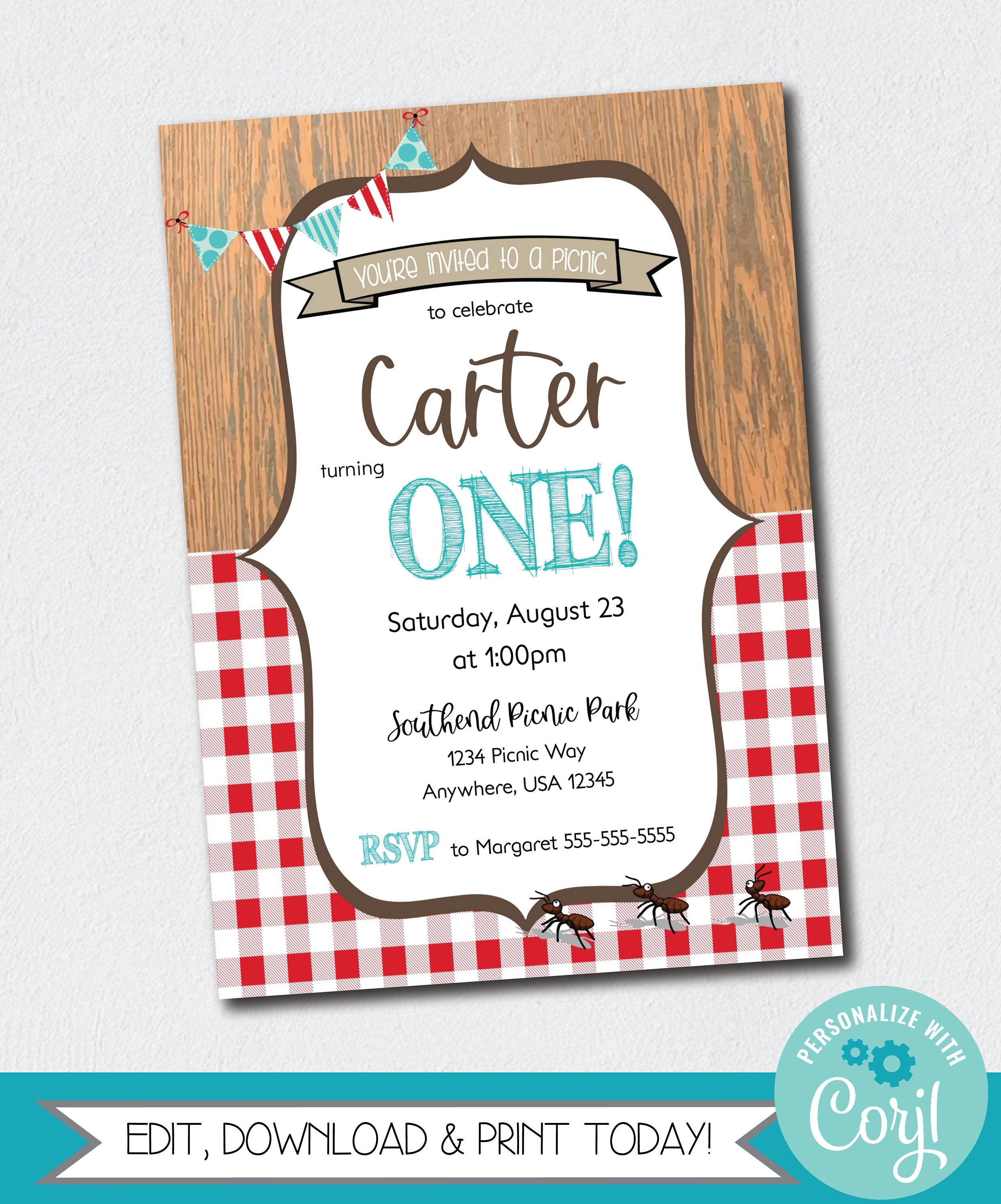 Blank Picnic Invitation Template