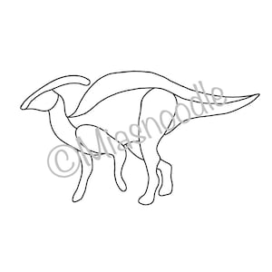 Dinosaurier Parasaurolophus Glasmalerei Muster Download
