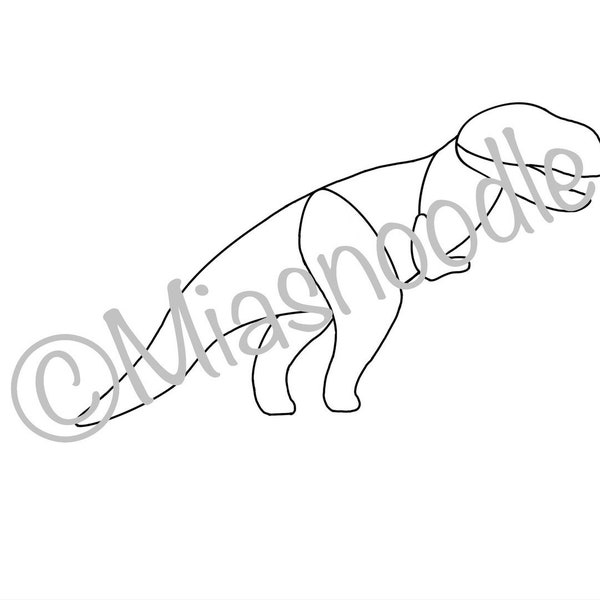 Dinosaur T-Rex Stained Glass Pattern Download