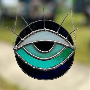 Stained Glass Eye Ball Illuminati Suncatcher