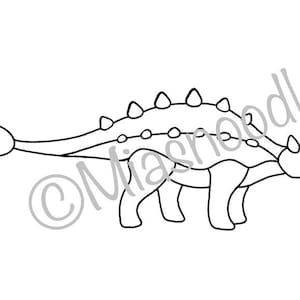 Dinosaur Ankylosaurus Stained Glass Pattern Download