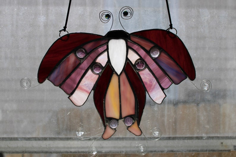 Moth Stained Glass Suncatcher image 1