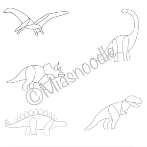 Dinosaur Stained Glass Pattern Download