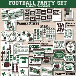 Football Birthday Party Decorations, Sports Birthday Party Decorations, Football Printable, Boys Birthday, 1st Birthday, First Birthday