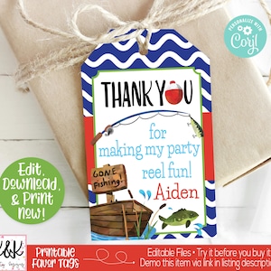 Fish Favor Tag, Ofishally One, o-fish-ally one, Fish Birthday Party Decorations, Fish Party Favors, Fish Favor Label, Boys 1st Birthday