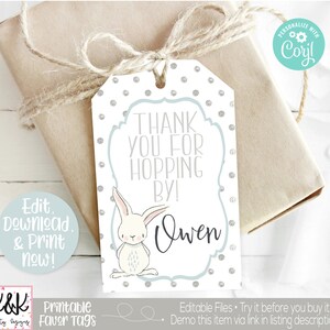 Bunny Favor Tag, Some Bunny is One, Spring Birthday, Bunny Birthday Decorations, Bunny Party Favors, Bunny Favor Label, Boys 1st Birthday