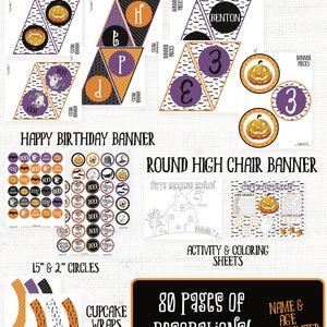 Halloween Birthday Party Decorations, Halloween Party Printable ...