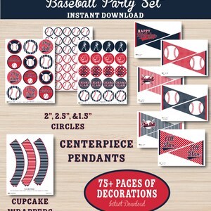 Baseball Birthday Party Decorations, Baseball Birthday Printable ...