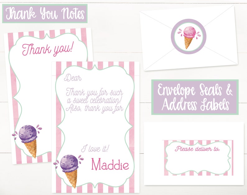 Ice Cream Food Labels, Ice Cream Place Cards, Ice Cream Buffet Cards, Ice Cream Birthday Party Decorations, Ice Cream Theme, First Birthday bild 9