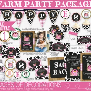 Farm Birthday Party Signs, Farm Welcome Sign, Barnyard Birthday Party Signs, Barnyard Welcome Sign, Farm Barnyard Birthday Party Decorations image 6