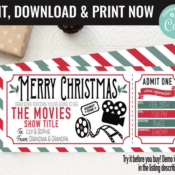 Movie Ticket - Etsy