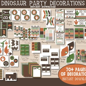 Dinosaur Birthday Party Decorations, Dinosaur Birthday Invitation, Dinosaur Party Printable, Boys Birthday, 1st Birthday, First Birthday