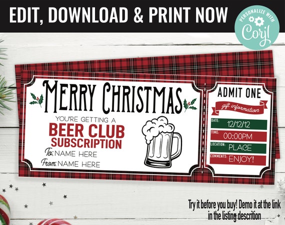 Christmas Surprise Beer Subscription Gift Voucher Beer Of The Month 