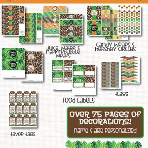 Safari Baby Shower Decorations - Jungle Baby Shower Decorations - Safari Baby Shower - Jungle Party - Safari Baby Shower Printable - Games image 5