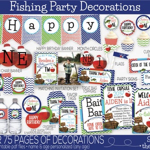 Ofishally One Birthday Party Decorations, Ofishally One Birthday Party Invitation, o-fish-ally one, Big One, Fish Birthday, Boys 1st, First