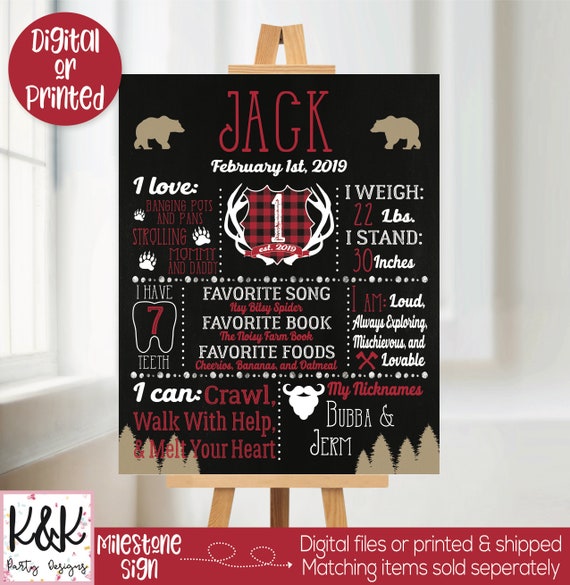 Lumberjack 1st Birthday Party Sign, Lumberjack Chalkboard Sign, Lumberjack Birthday Party Decorations, Lumberjack Poster, Boys 1st Birthday Il_570xn