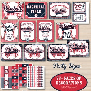 Baseball Birthday Party Decorations, Baseball Birthday Printable ...