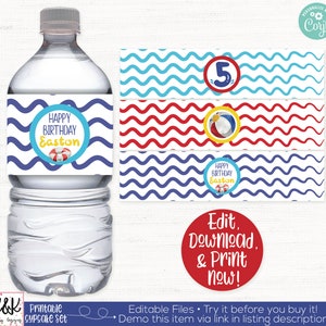 Pool Party Water Bottle Labels, Pool Party Drink Labels, Pool Birthday ...